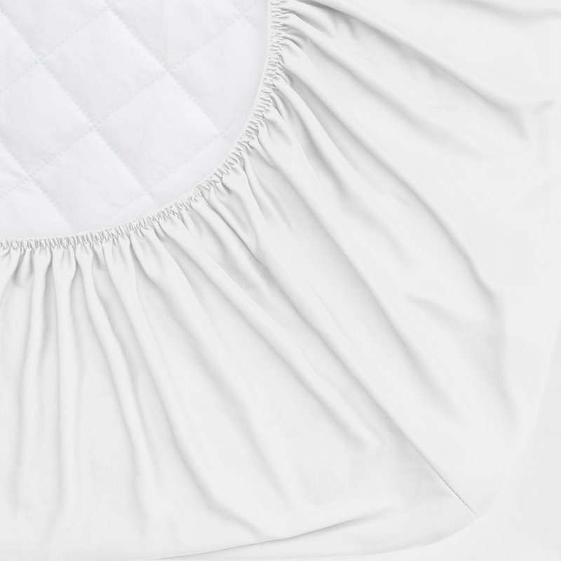 Protège-matelas matelassé imperméable avec poche profonde, Grand, Blanc