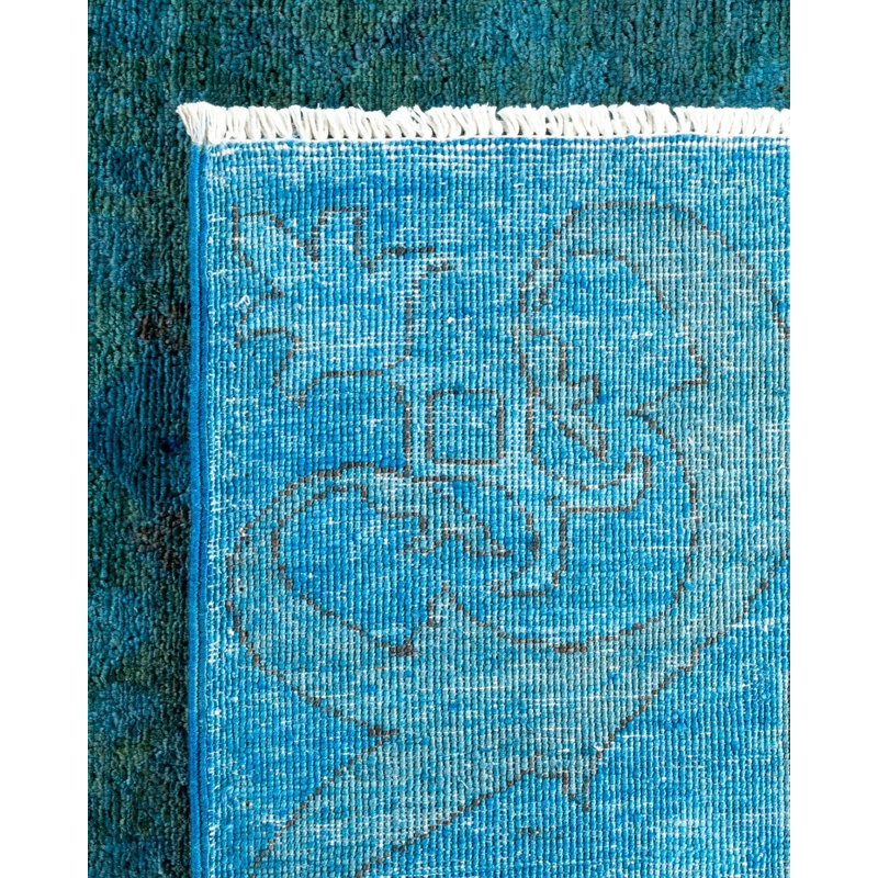 Tapis unique bleu 6 pi x 9 pi 1 po Yonael