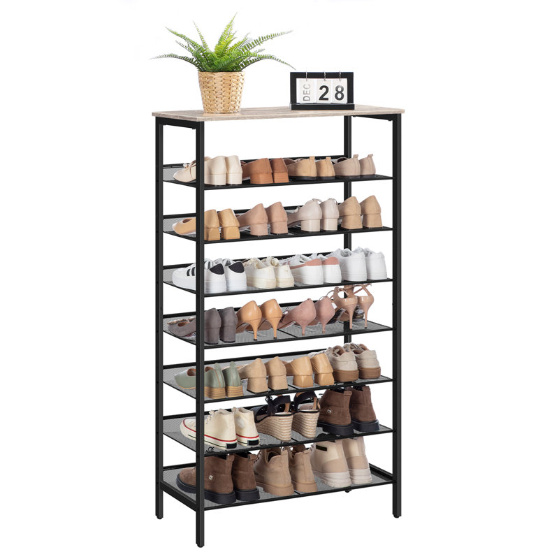 Range-chaussures 8 niveaux 32 paires, Grège