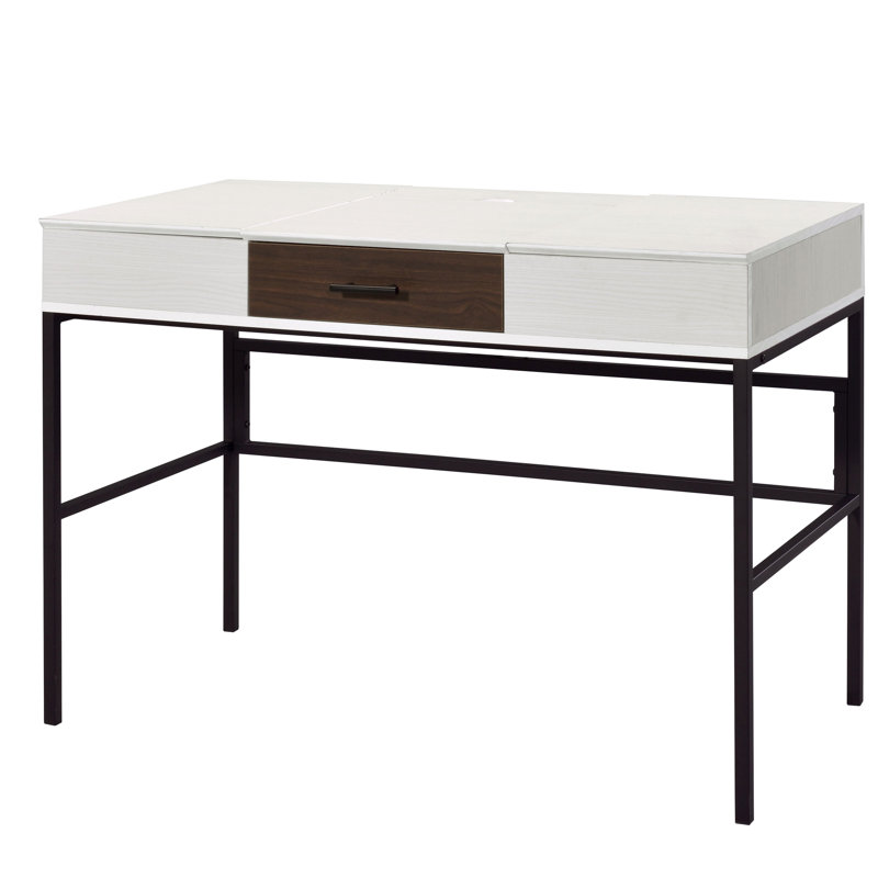Magnifique bureau d'écriture avec tiroir pratique, noir, polyvalent et resplendissant