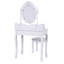 Ensemble coiffeuse avec tabouret et miroir Kaniel-32005929