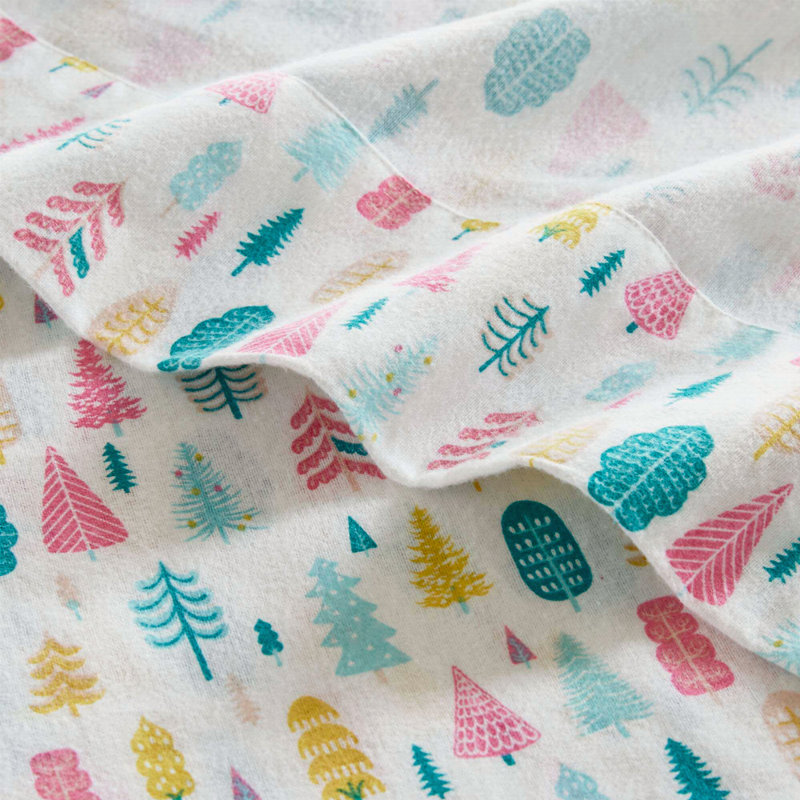 Ensemble de draps en flanelle de coton, Couvre-lit simple TG + 2 pièces supplémentaires