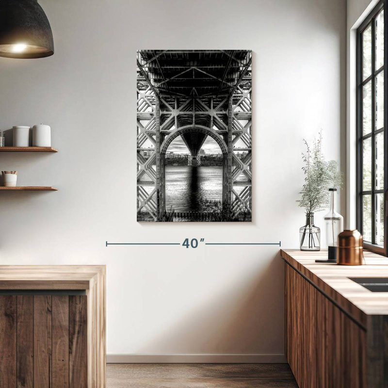 Lilie Below George Washington Bridge, 39" H x 26" W