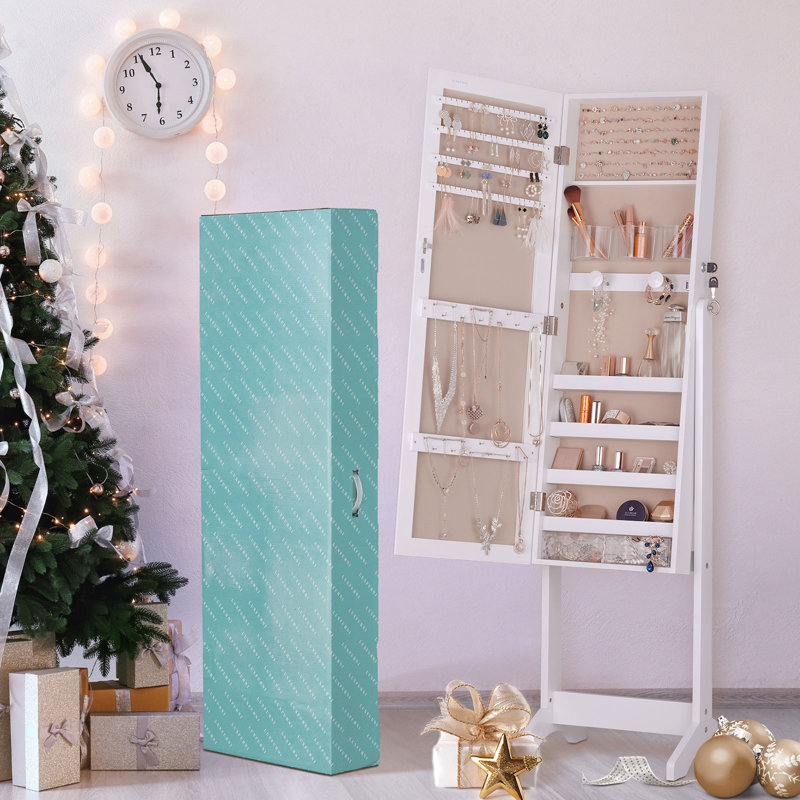Armoire à bijoux avec miroir