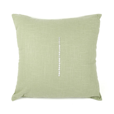 Buttons Linen Throw Pillow