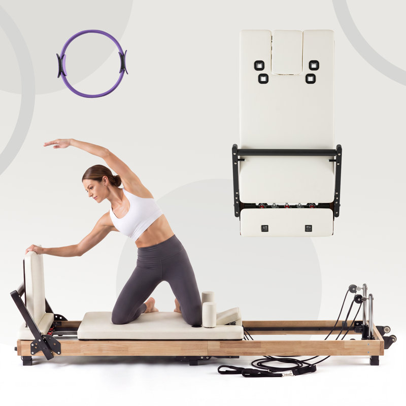 Équipement de gymnastique à la maison pliable, Natural Wood Tone