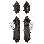 Nostalgic Warehouse Victorian Entry Set with Round Clear Crystal Knob