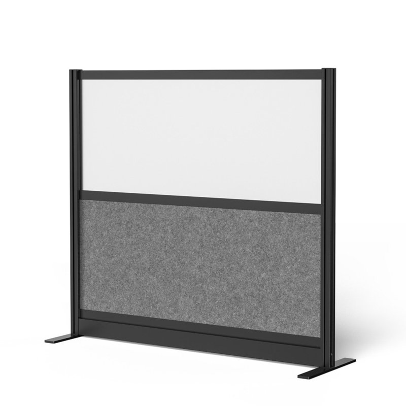 Mur modulaire avec cadre Harmony, Noir/gris,  H 70 po x L 70 po