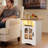 Farmhouse Nightstand with Color-Changing LED & 20W Fast Charging, Glass Door Bedside Table with Open Shelf, Night Stand for Bedroom or Living Room-493395324-493395326
