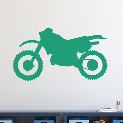 Décalcomanie murale silhouette de vélo à saleté