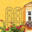 Paquet de 4 treillis de jardin en métal antirouille pour plantes grimpantes de style paon extérieur