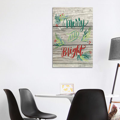Christmas Greenery II 1 Piece Wrapped Canvas Wall Art