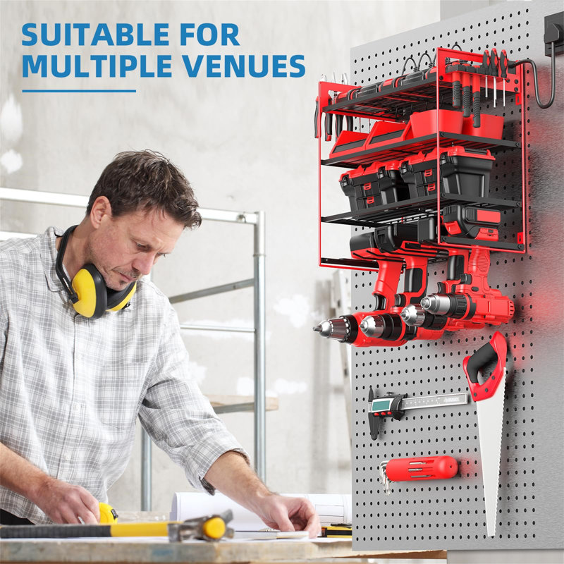 Power Tool Organizer With 6 Way Extension Lead