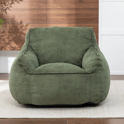 Fauteuil à billes géant pour adultes, fauteuils à billes confortables en velours côtelé avec accoudoirs pour le salon de la chambre à coucher, fauteuils à canapé paresseux pour adultes avec rembourrage inclus
