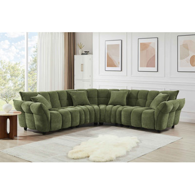 Canapé en forme de L Marigold de style moderne l 112,6 po Minimore