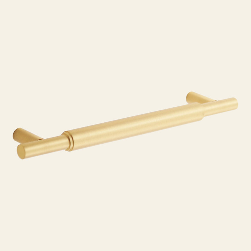 Madelyn Carter Hanna Solid Brass Drawer Pull, Satin Brass, 6"