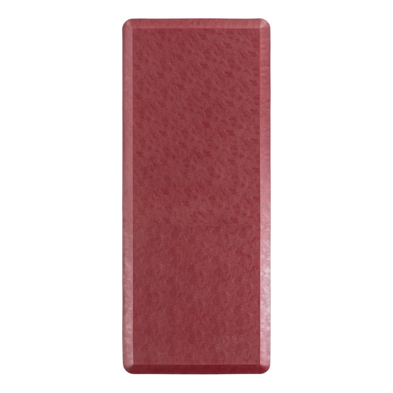 Tapis de cuisine antidérapant Bodington, Rectangle 2 pi x 5 pi, Rouge bourgogne
