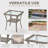 20'' Square Glass Outdoor Side Table
