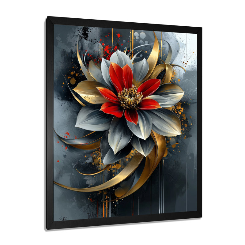 Tilda - Art mural floral, Noir, noir, noir, noir, H 20 po x l 12 po, Reproduction encadrée d'une seule photo