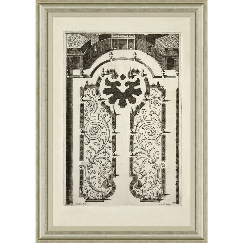 Design For French Gardens I Print by David Phoenix