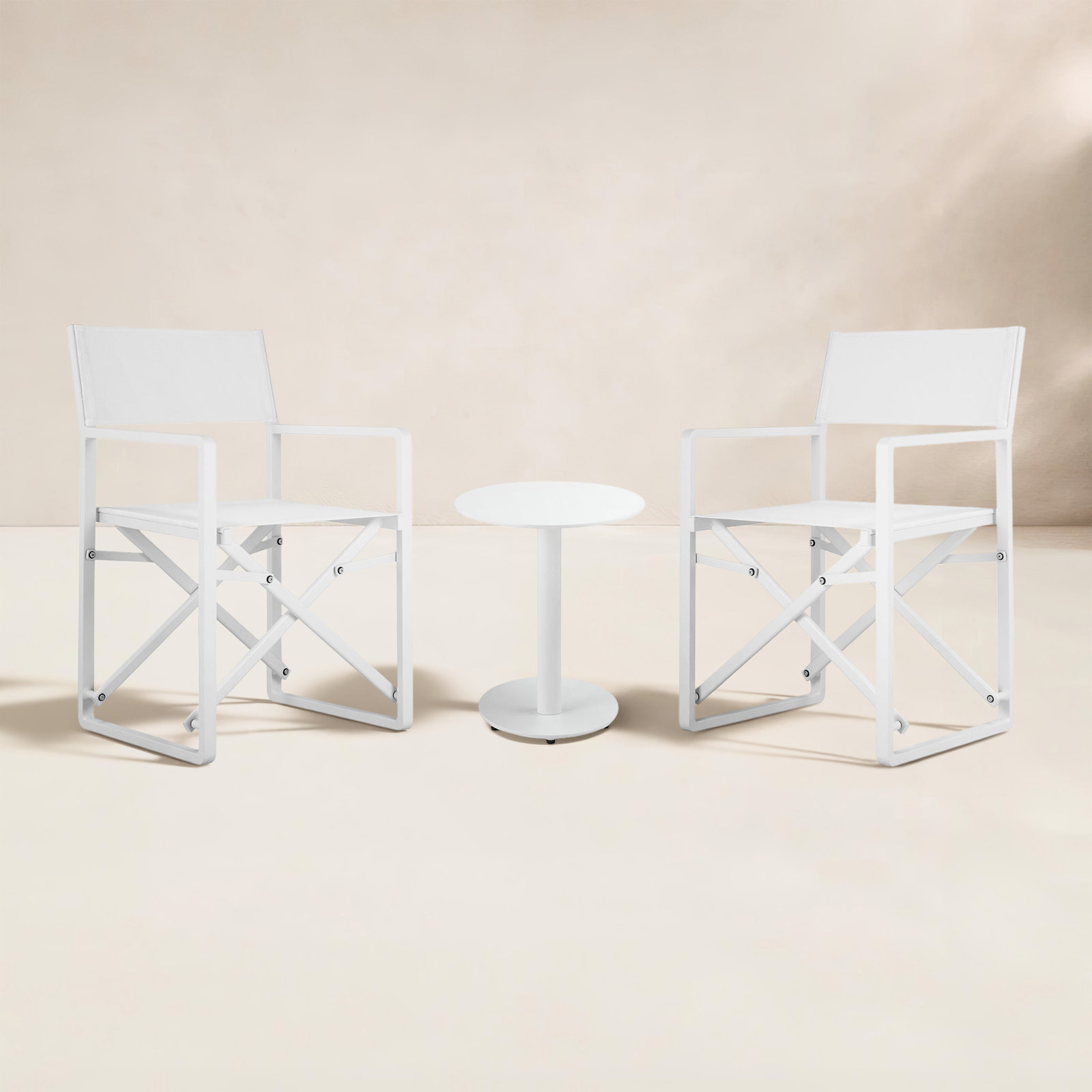 Sunset 15" Patio Bistro Set, White
