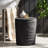 Black Concrete Side Table 16 Birch, Lightweight, 15.38 In. X 15.58 In., Patio Decor Option Birch Lightweight For Patio, Black, Depth Width Height