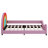 Colorful Velvet Rainbow Twin Upholstered Platform Bed With Rainbow-Shaped Headboard