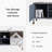 Mirrored Tv Stand For Tvs Up To 50", Silver Tv Console Table With Open Storage & 2 Storage Cabinets, Diamond Shape Sparkling Mirror Doors