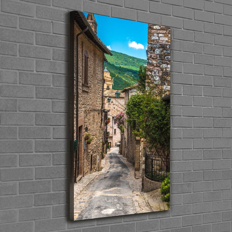 A Charming Street - Wrapped Canvas Print