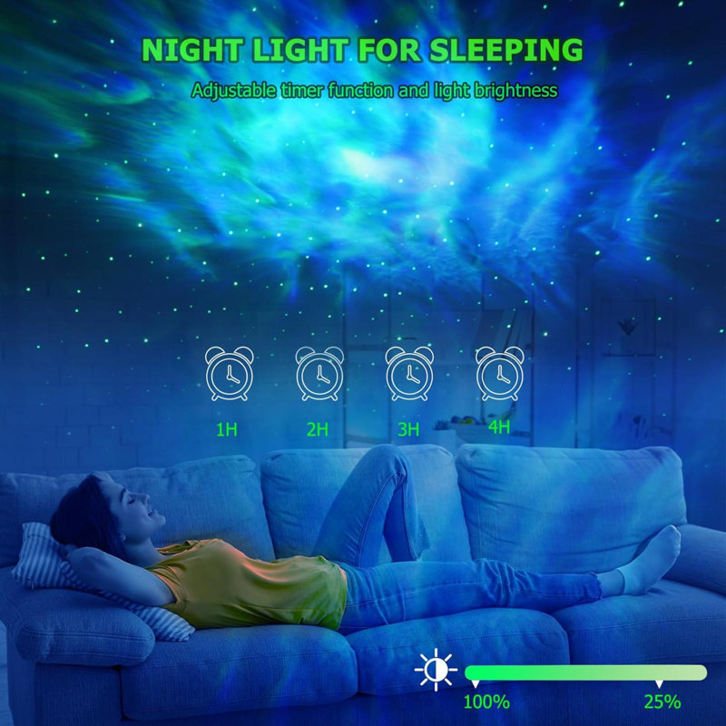 Galaxie, projecteur étoile avec minuterie et télécommande pour adultes, décoration de chambre à coucher, fête, veilleuse étoile