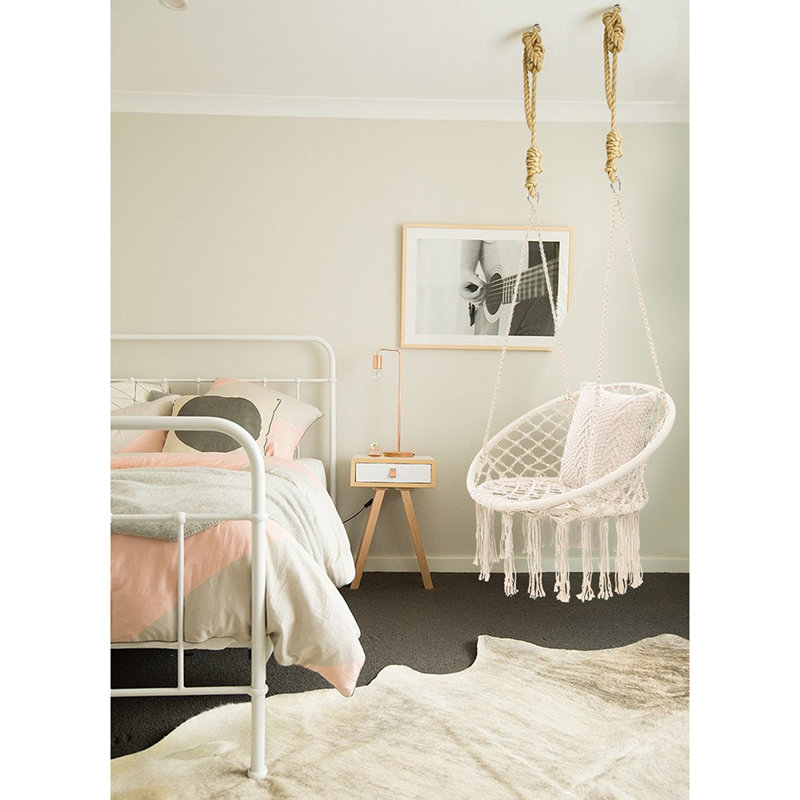 Chaise hamac suspendue Ezekiah, Blanc