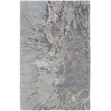 Zarah Modern Watercolor, Blue/Taupe/Green, 8' X 10' Area Rug