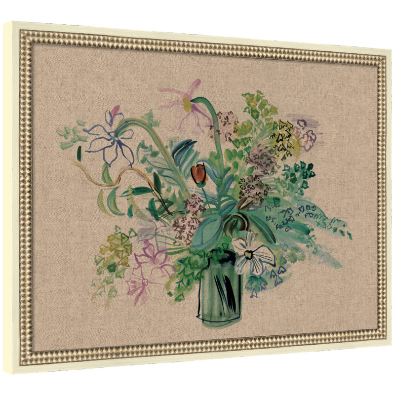 «Bouquet a la fleur jaune» par Raoul Dufy par Nostalgia Prints, reproduction d'art sur toile encadrée