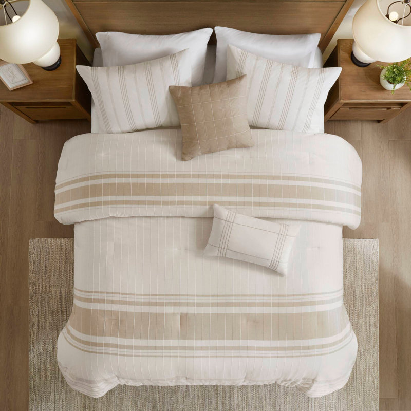 Ensemble d'édredon surdimensionné en coton, Édredon de grande taille et 5 pièces supplément