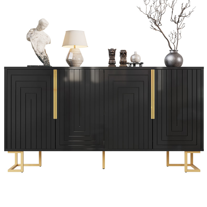 152cm Sideboard, Black