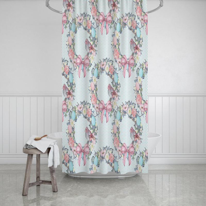 Wrightson Floral Shower Curtain, 72" H x 70" W