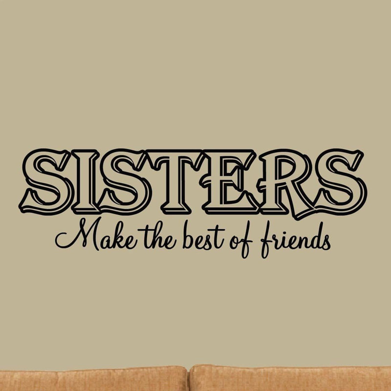 Décalcomanie murale soeurs make the best friends Cublington, 16 x 44