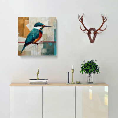 Kingfisher Suprematism No.2 - Wrapped Canvas