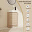 Meuble-lavabo sur pied simple en céramique avec plateau en céramique 18,13 po Jakaylee
