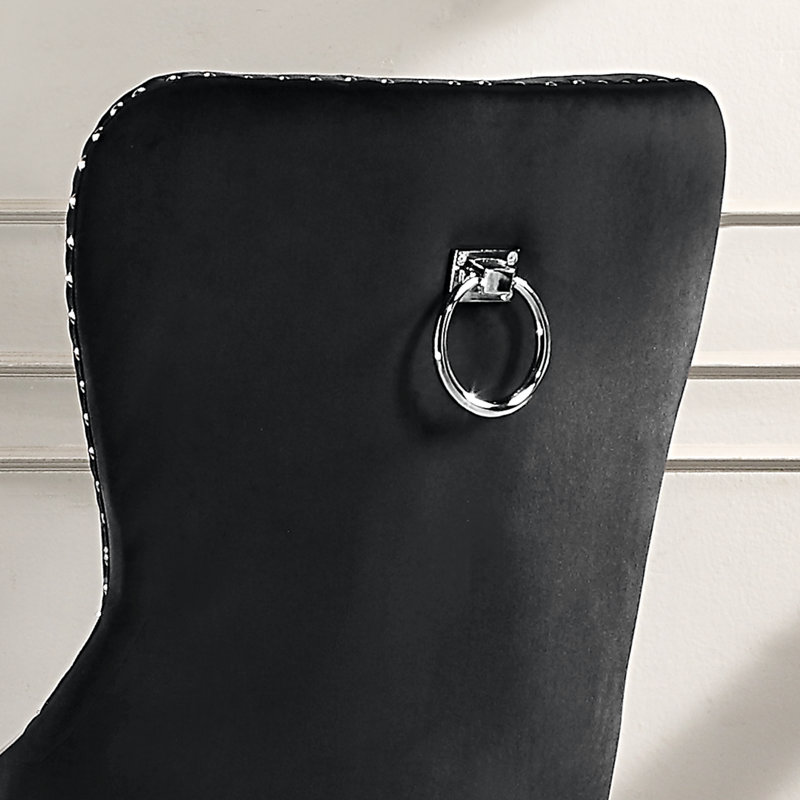 Fauteuil à oreilles 20,79 po en velours capitonné