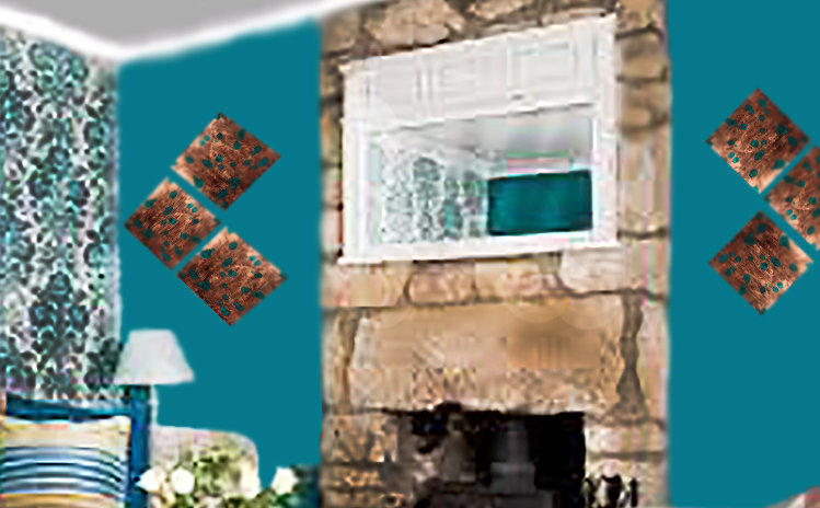 Handmade Abstract Wall Decor on Metal, Copper