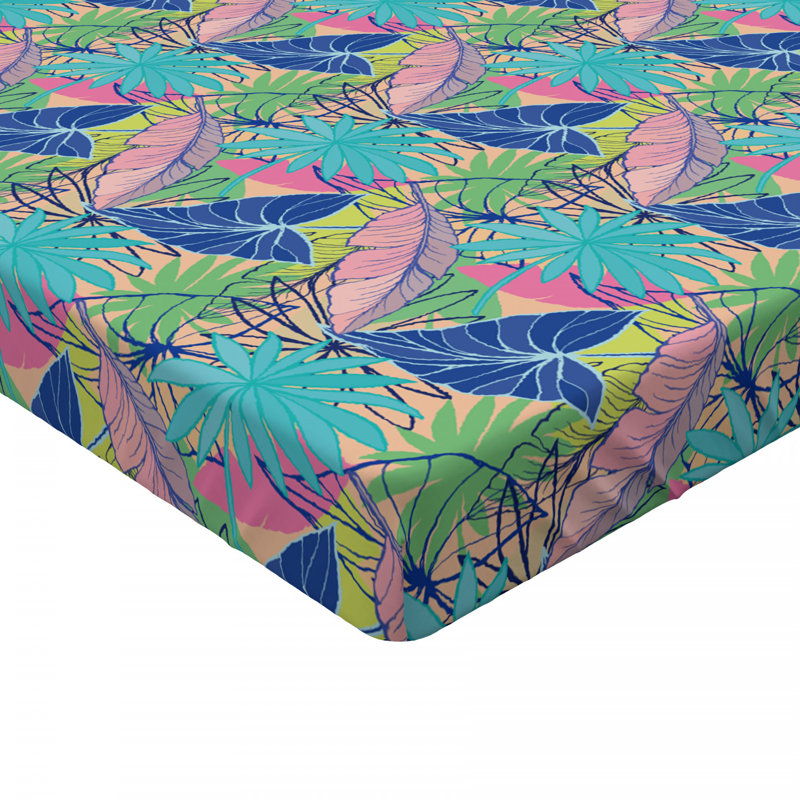 Microfiber Floral Fitted Sheet, Full Fitted Sheet