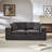 Boneless 78" Modular Upholstered Compression Loveseat Chenille Cloud Sofa, No Assembly Required-1518016382