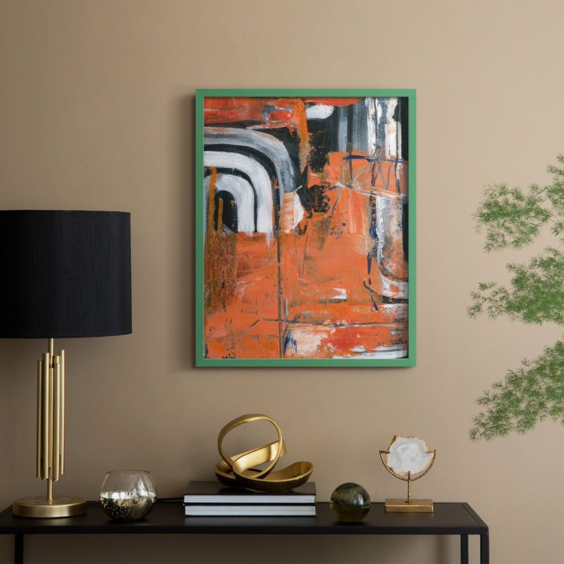 Retro Racing I, reproduction encadrée - bois massif, H 30 po x l 24 po, Vert