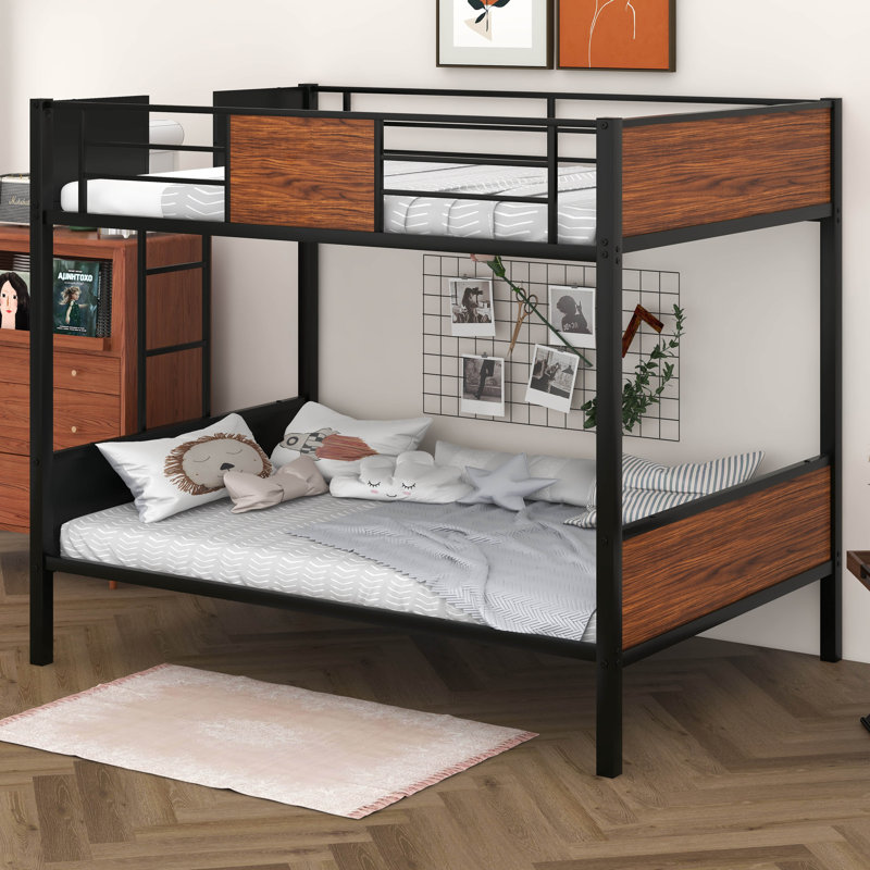 Lit superposé Keswick, Noir / brun, Simple sur simple