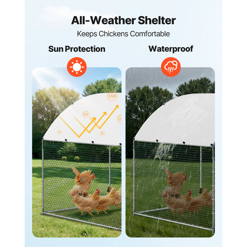 Cage à lapin 118,11 x 236,22 x 78,74 po, enclos en cuivre gris avec ventilation