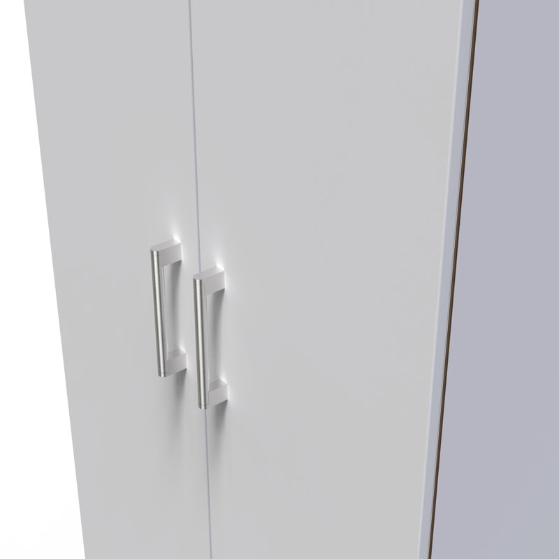 Beraud 2 Door Wardrobe, Grey Matt