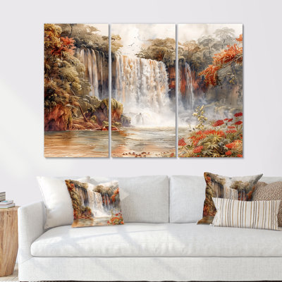 Iguazu Falls In Argentina Jungle I - Jungle Wall Art Set