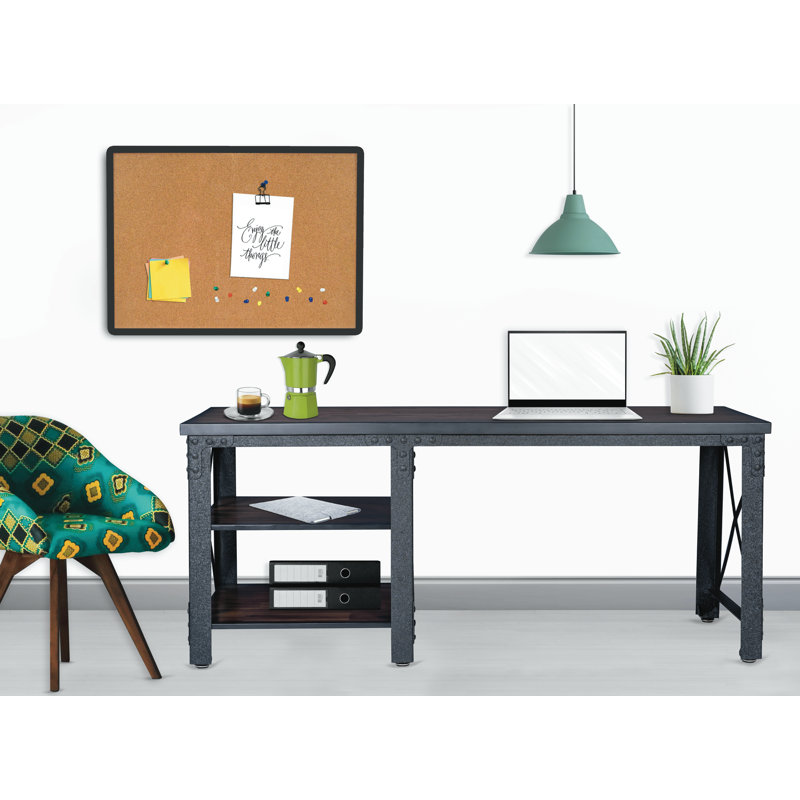 Weston Modular Solid Wood Steel Writing Desk