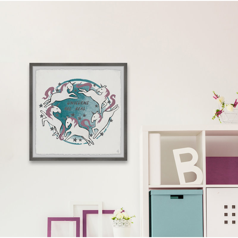 Mariko «Dreaming Big Unicorn», reproduction encadrée, H 12 po x l 12 po x P 1,5 po